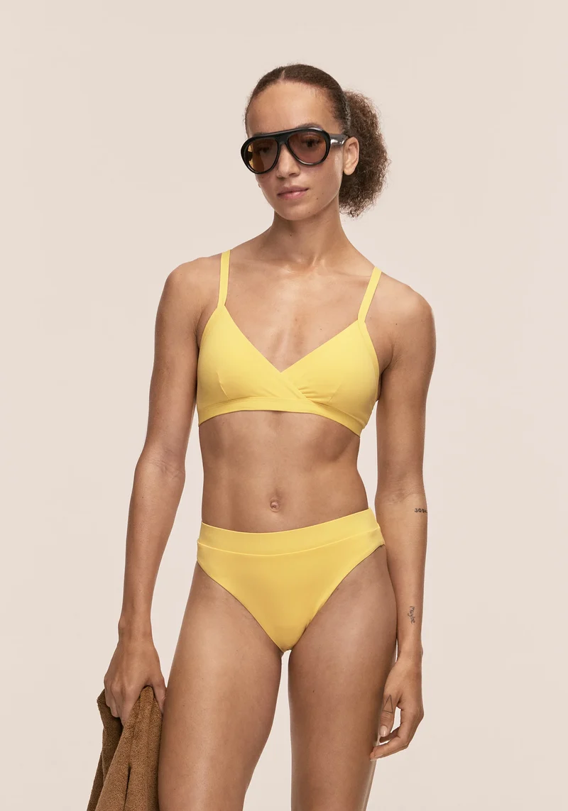 Overlap Bikini Top - Sunflower
