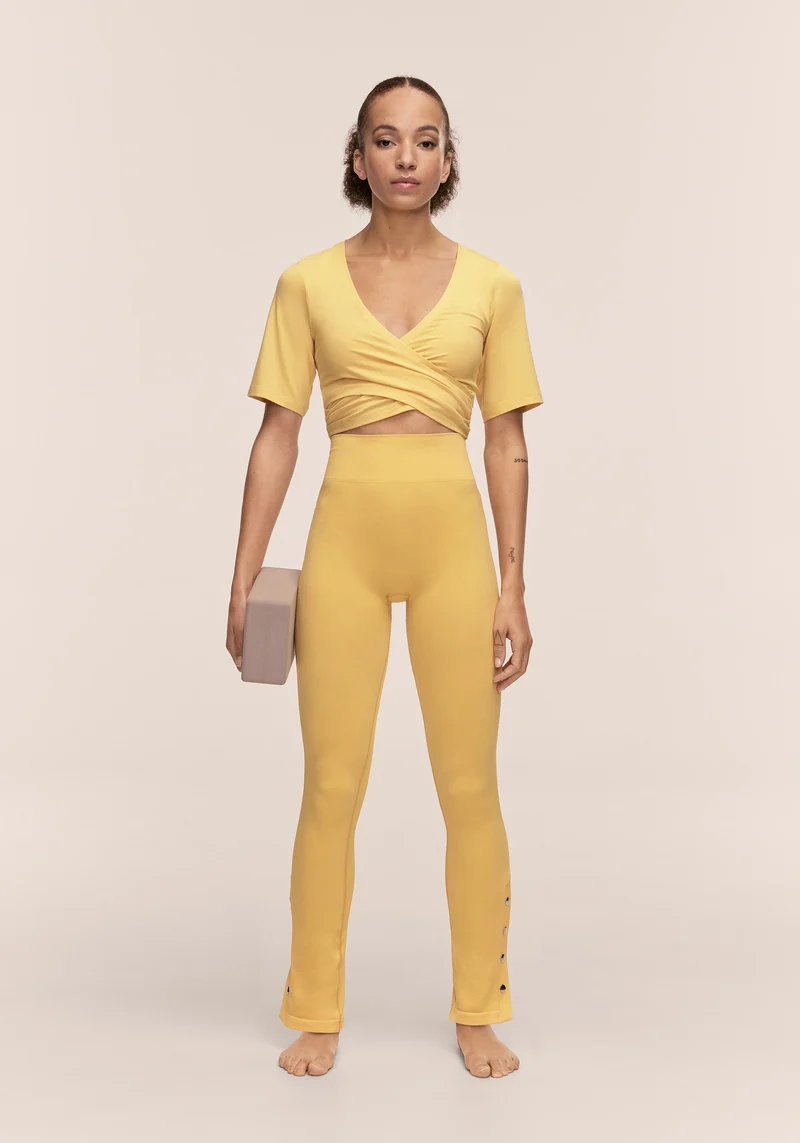 Seamless Rib Slit Pants - Online Exclusive - Soul Yellow