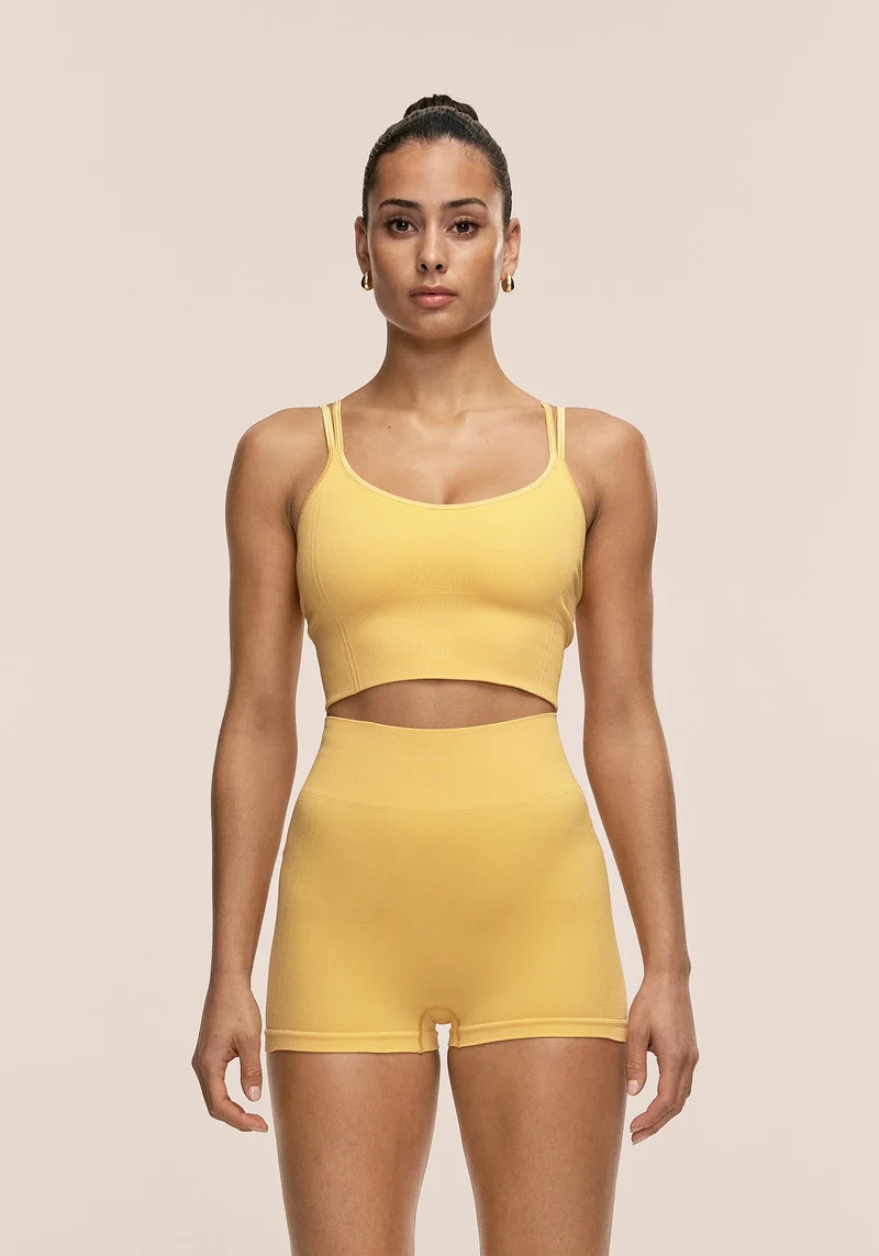 Shiny Seamless Rib Top - Online Exclusive - Soul Yellow