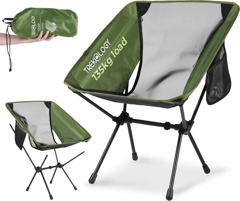 TREKOLOGY Ultralight Lounge Bundle: YIZI GO Chair (Green) & TALU Beach Table (UK)