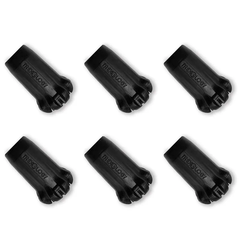 TREKOLOGY Black Trekking Poles Rubber Tips Accessories With Logo (AU)