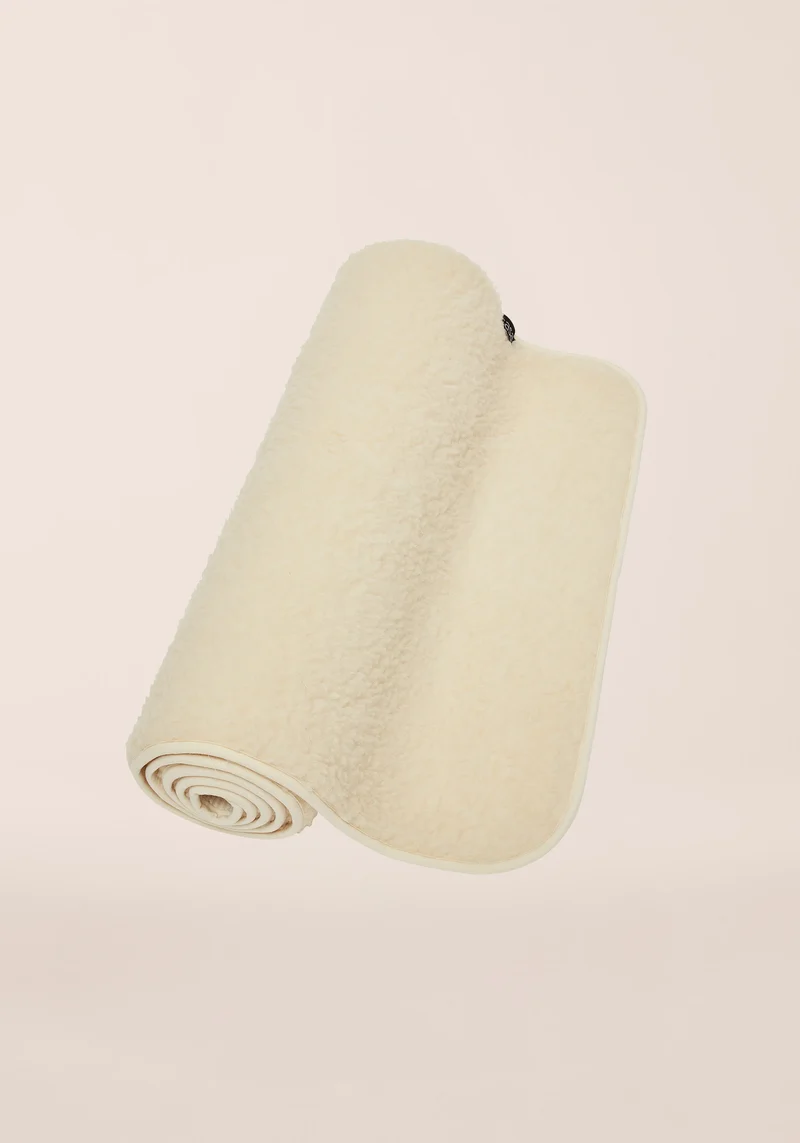 Yoga Mat Natural Wool 200x75cm - Natural