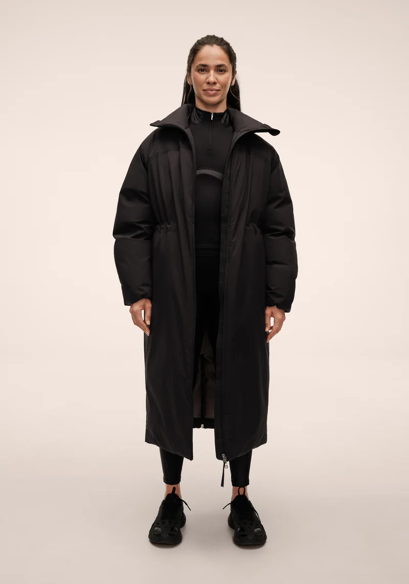 Haven Padded Zip Coat - Black