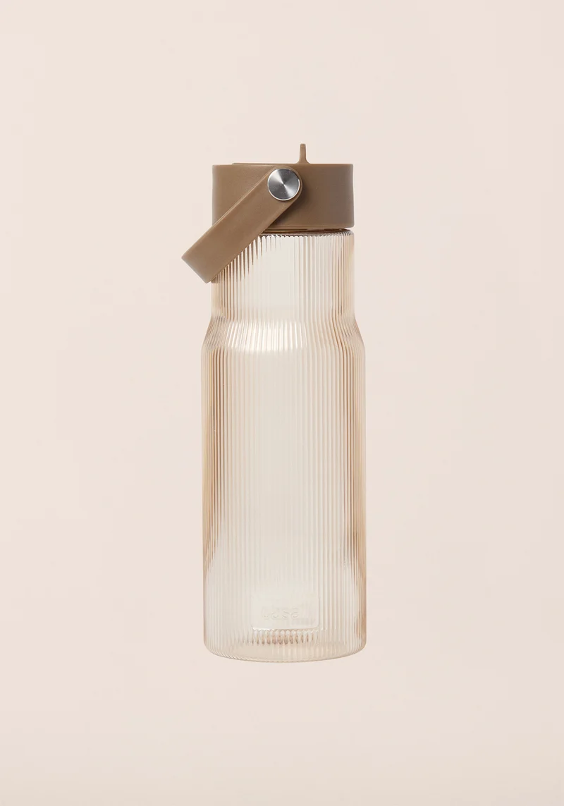 Fluted Flip Straw Tumbler 0,85L - Light Cashmere