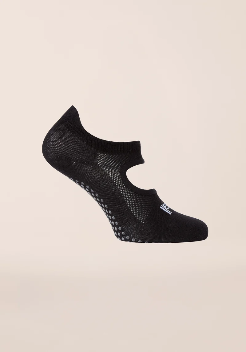 Sheer Non-Slip Sock - Black