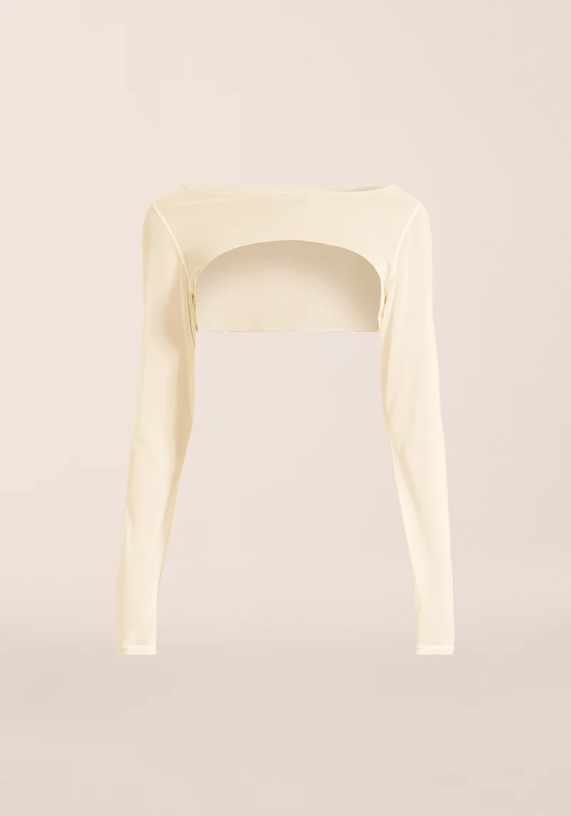 Delicate Studio Mesh Top - Cream