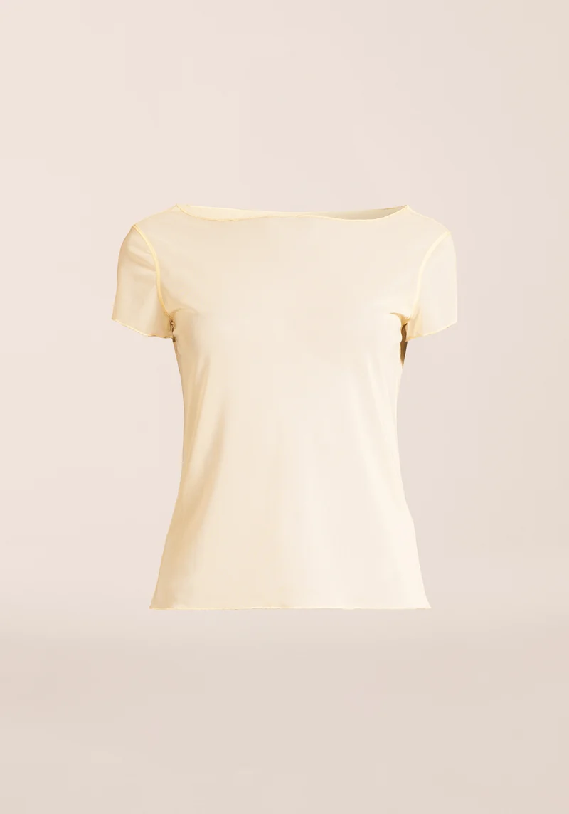 Delicate Studio Mesh Tee - Cream
