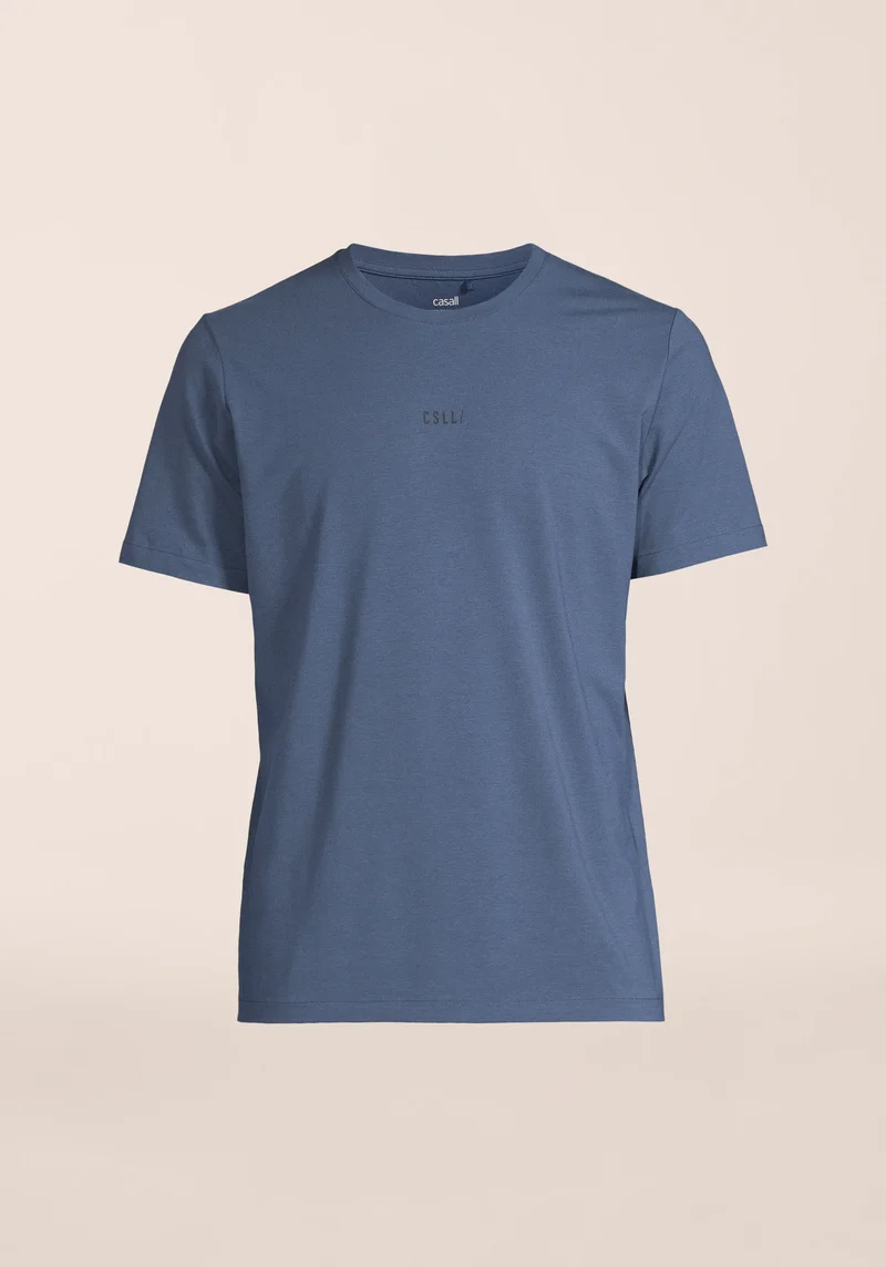 M Cotton Mix Tee - Blue Shadow