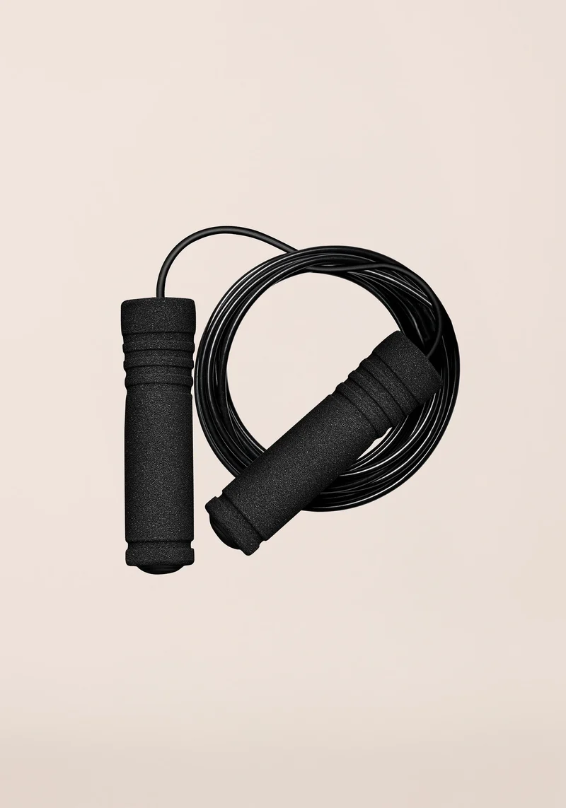 Jump Rope Foam Handle - Black