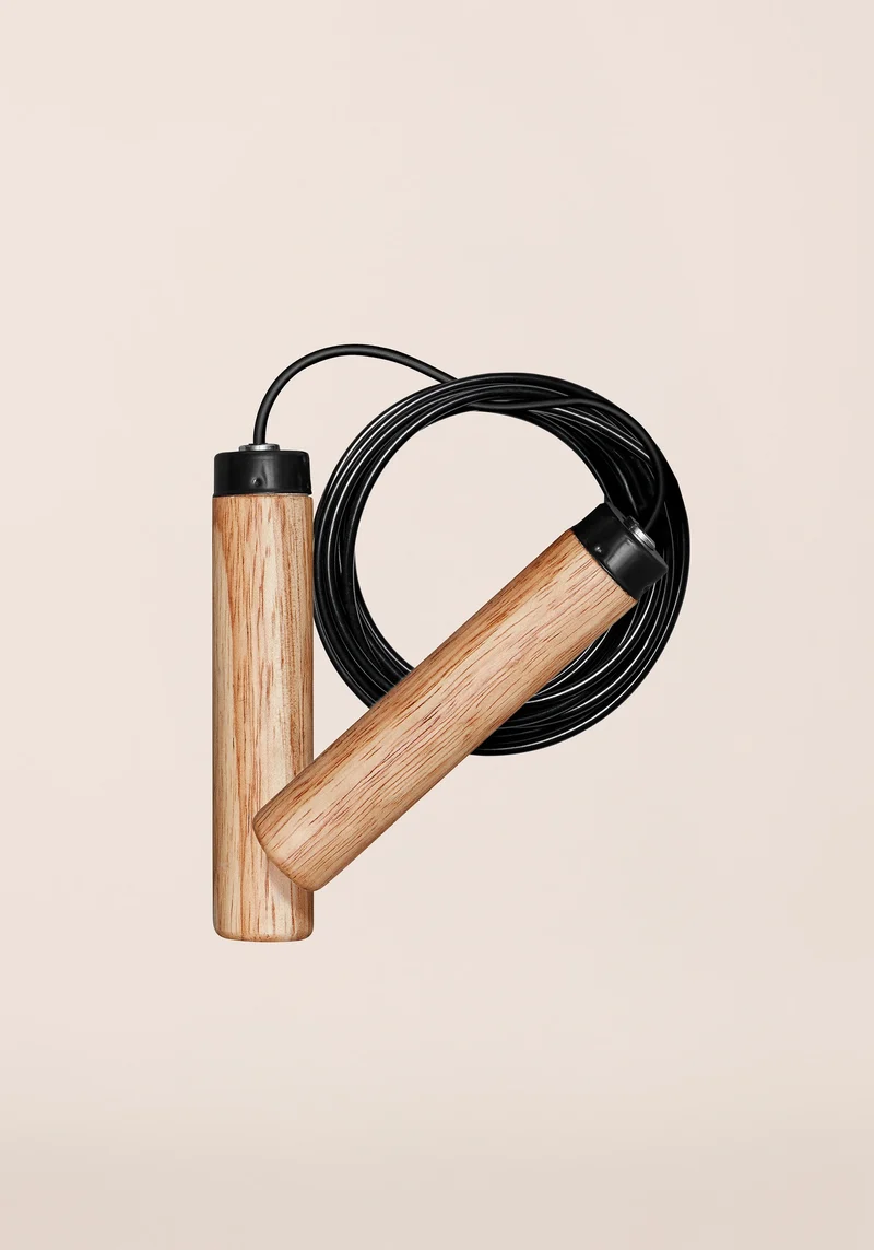 Jump Rope Wood - Natural/Black