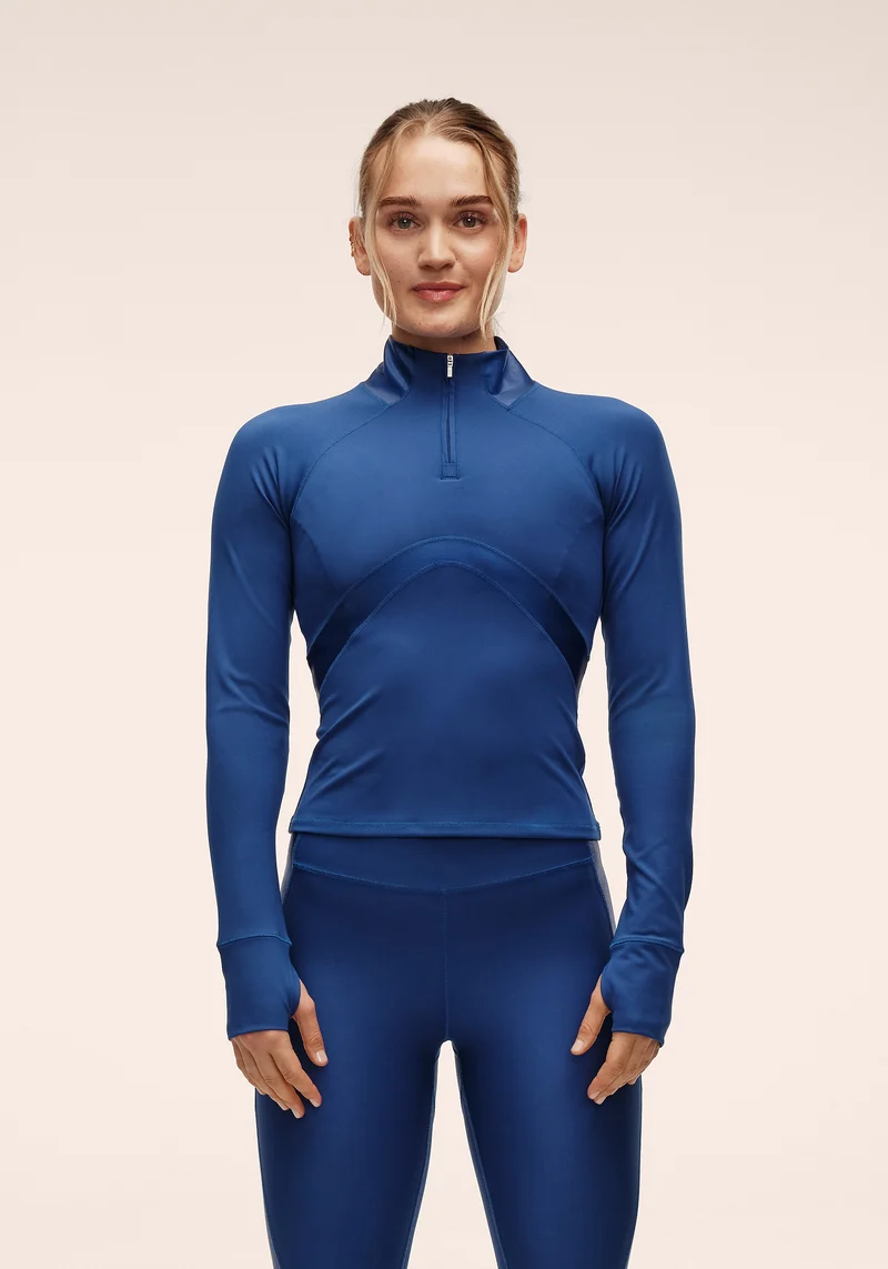 Shiny Matte Long Sleeve - Digital Blue