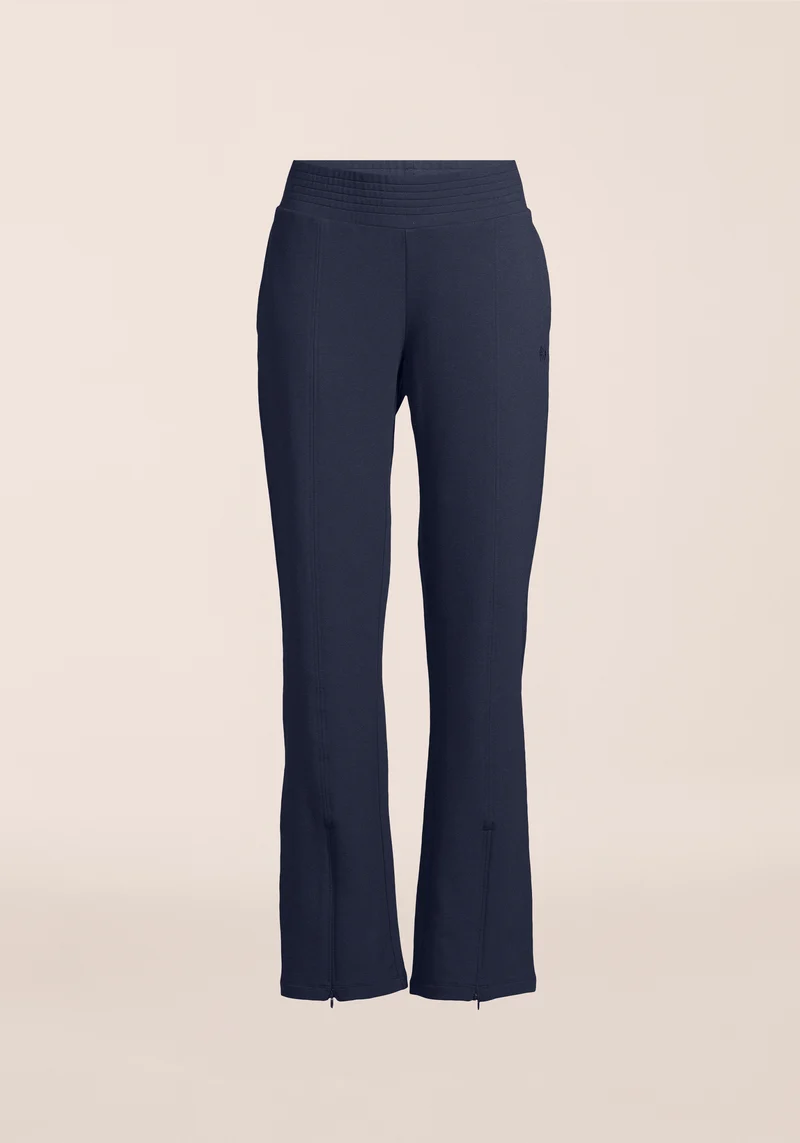 Terry Front Slit Pant - Core Blue