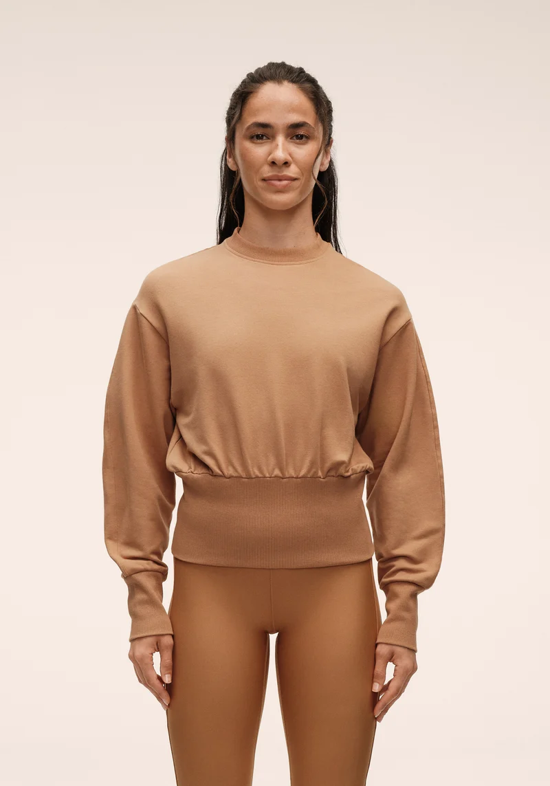 Terry Silhouette Crew - Golden Brown