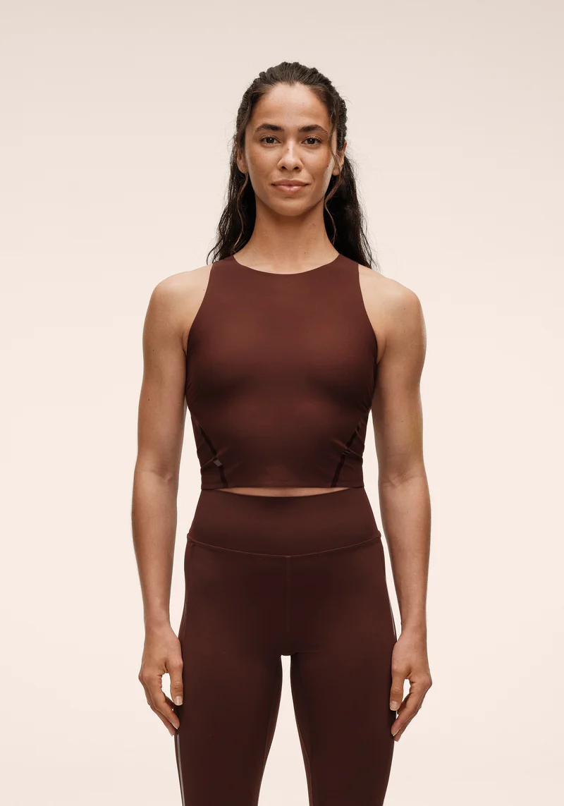 Sculpture Top - Dark Brown