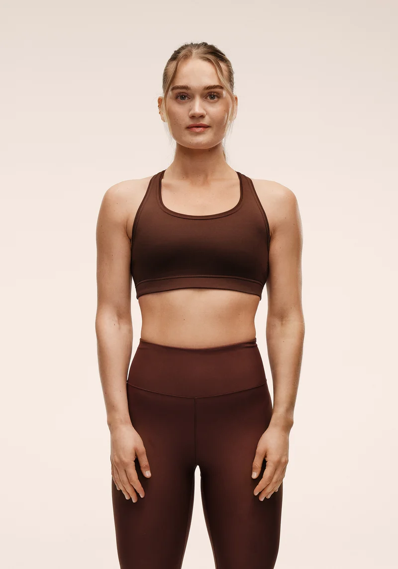 Iconic Sports Bra - Dark Brown