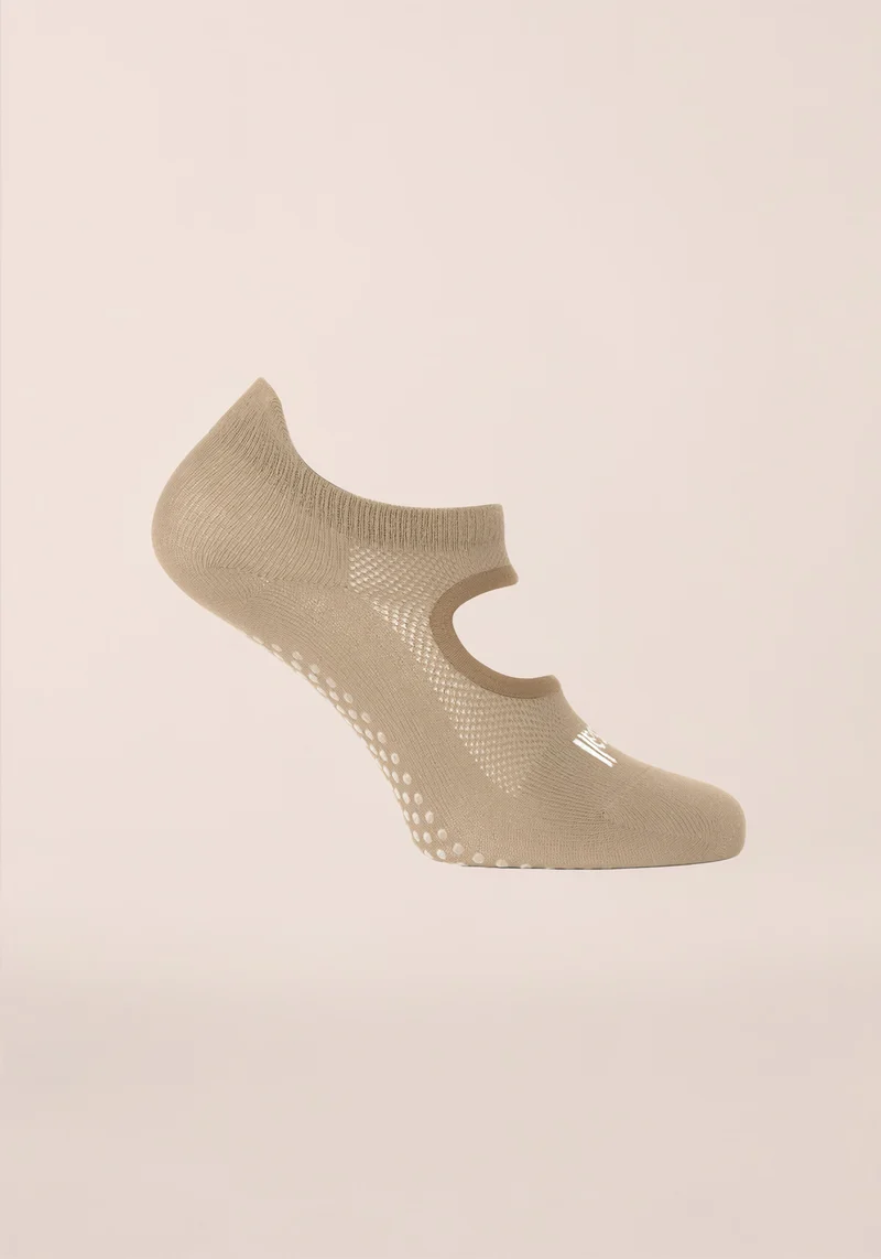 Sheer Non-Slip Sock - Warm Cashmere
