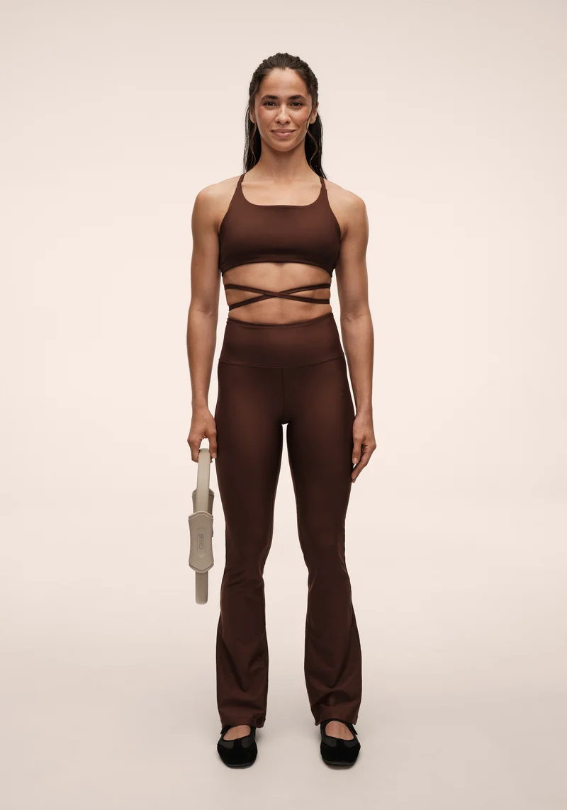 Flare High Waist Pant - Dark Brown