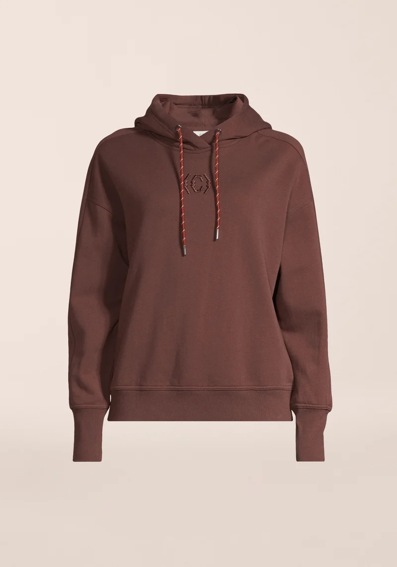 Terry Relaxed Hoodie - Dark Brown