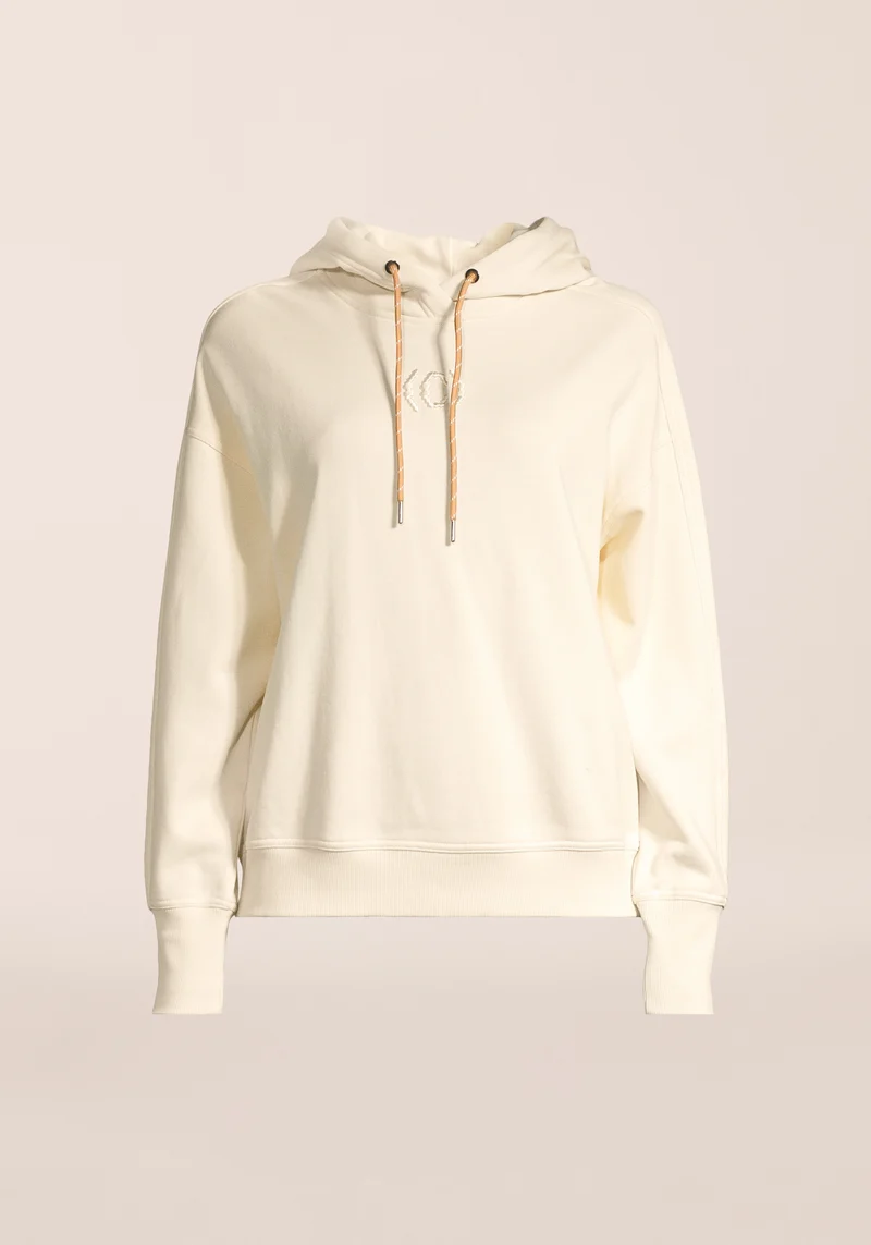 Terry Relaxed Hoodie - Cream