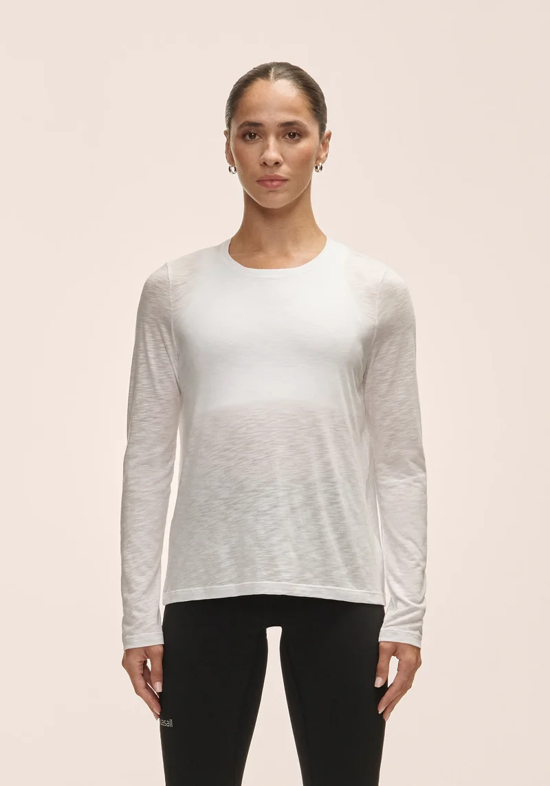 Soft Texture Long Sleeve - White