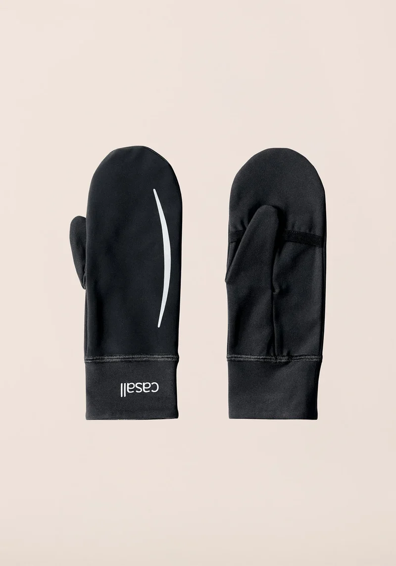 Windtherm Running Mittens - Black