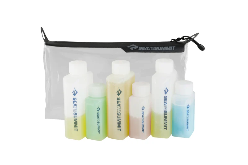 TPU Clear Ziptop Pouch with Bottles