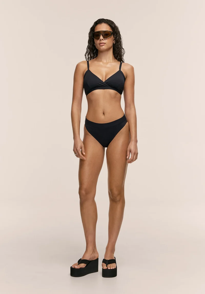 High Waist Bikini Brief - Black