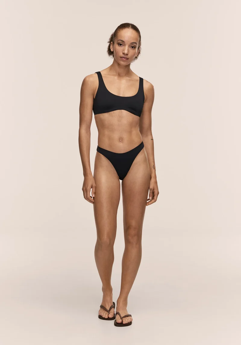High Leg Brazilian Bottom - Black