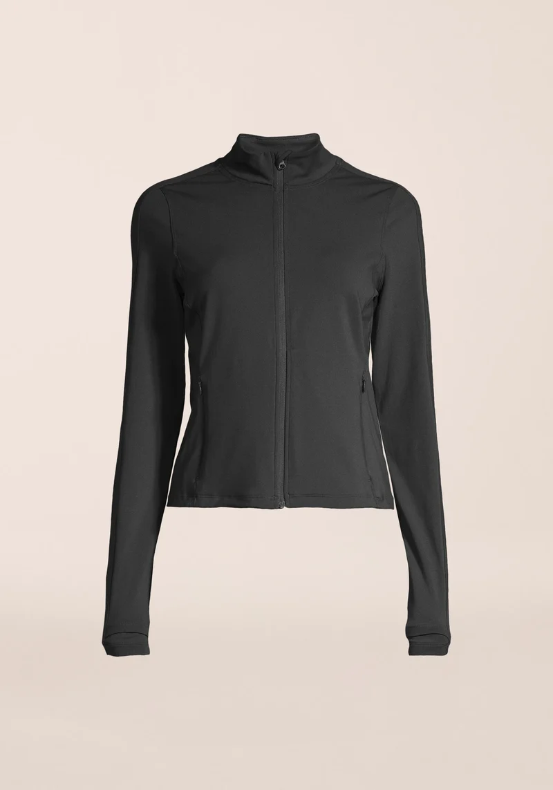 Soft Touch Zip Jacket - Black