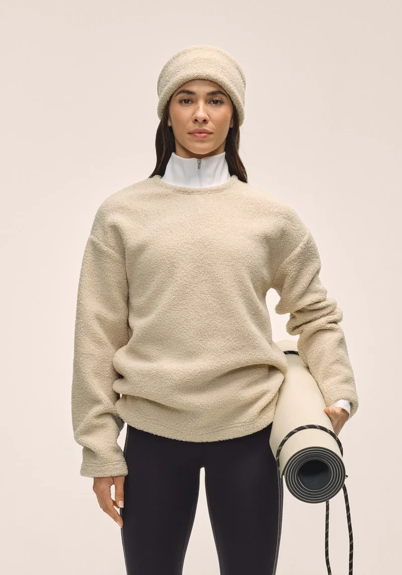Sherpa Long Sleeve Crew - Ecru