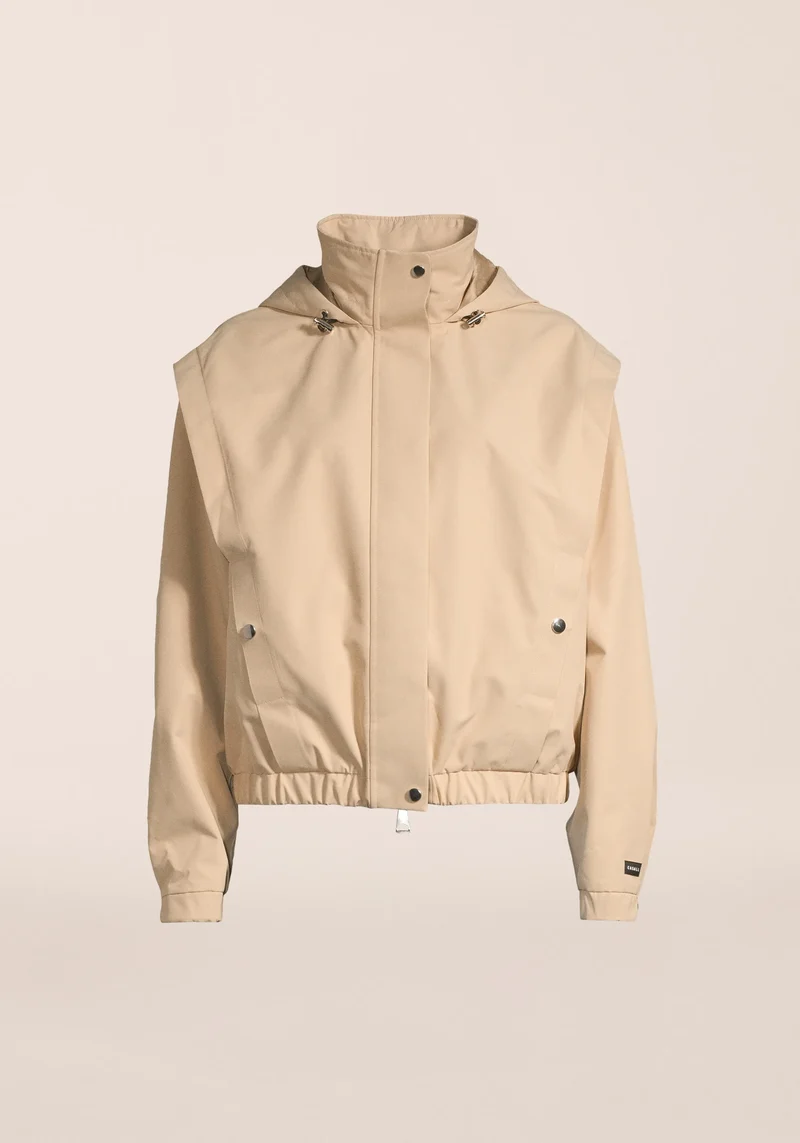 Scandi Bomber Rain Jacket - Sand Beige