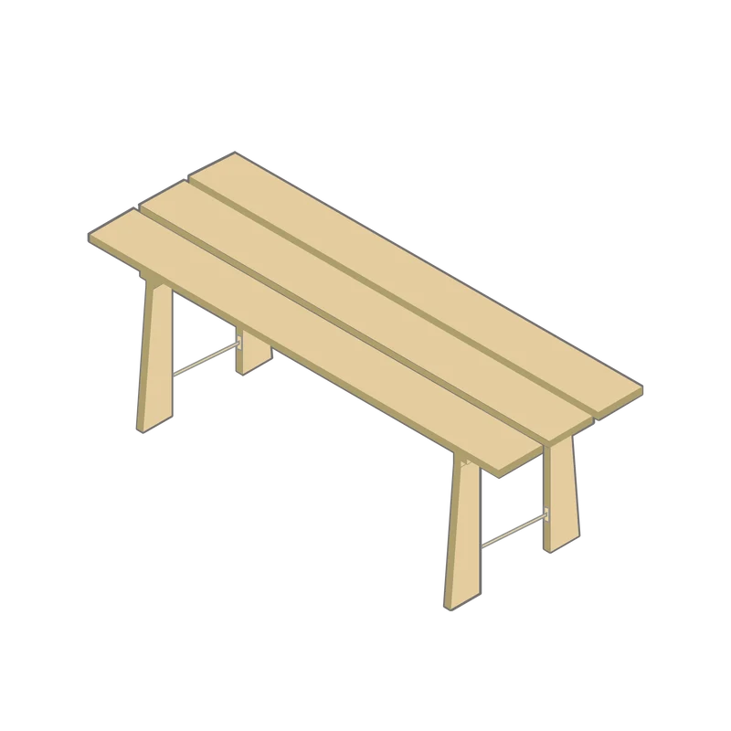 Fällbart bord 200 inoljat