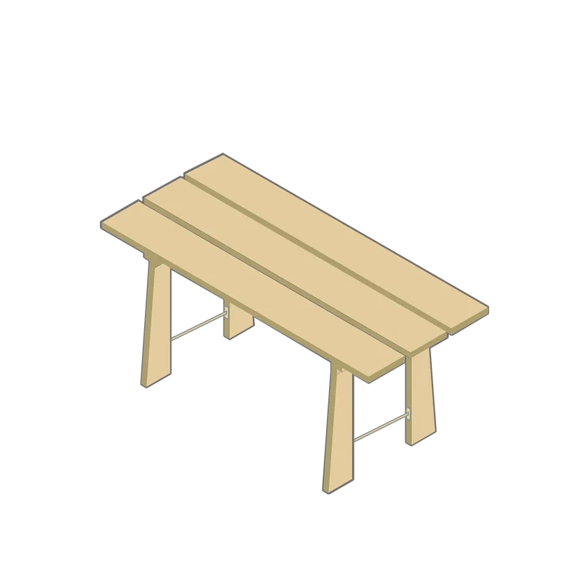 Fällbart bord 150 inoljat
