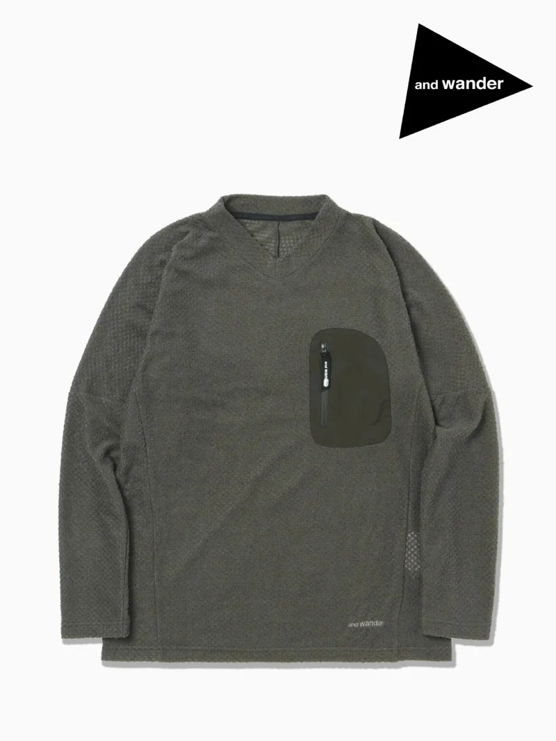 【Women】air fleece pullover #l.khaki [6244021]｜and wander