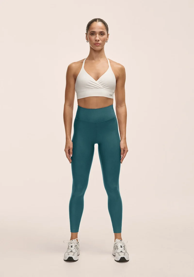 Graphic High Waist Tights - Ocean Teal