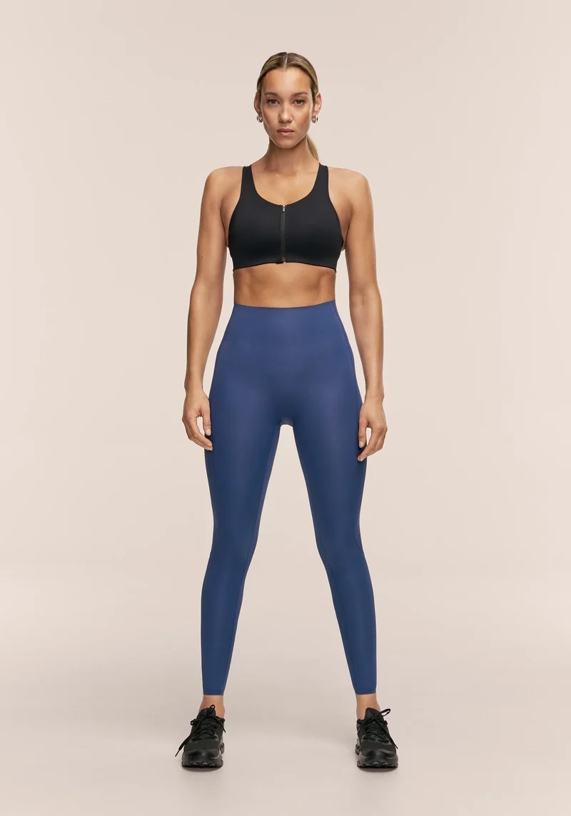 Silhouette High Waist Tights - Blue Shadow
