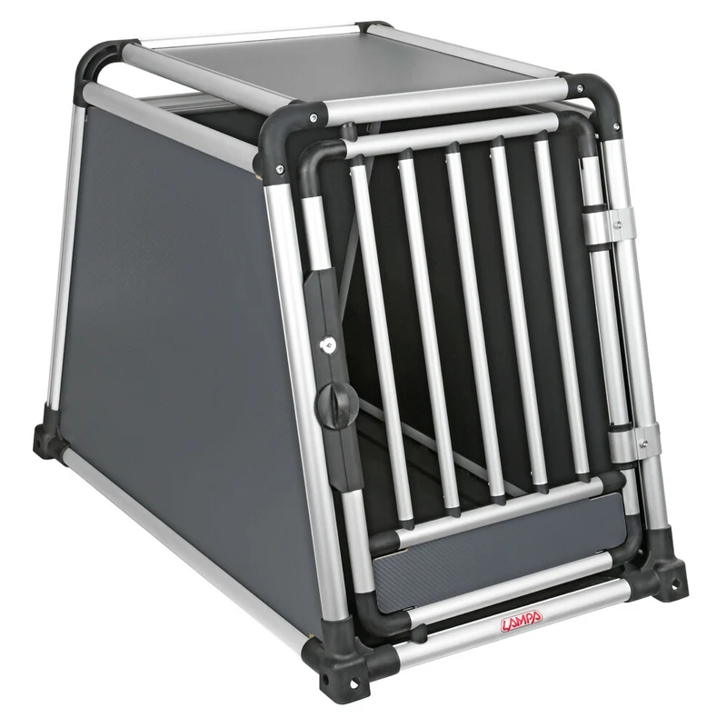 Premium hundbur i aluminium för personbil – Typ 8 – 55 × 90 × H 66 cm