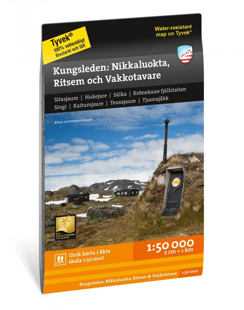 Kungsleden: Nikkaluokta, Ritsem & Vakkotavare 1:50000