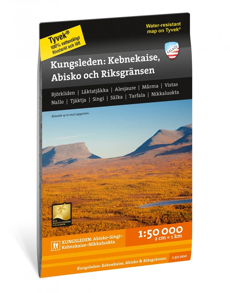 Kungsleden: Kebnekaise, Abisko & Riksgränsen 1:50 000