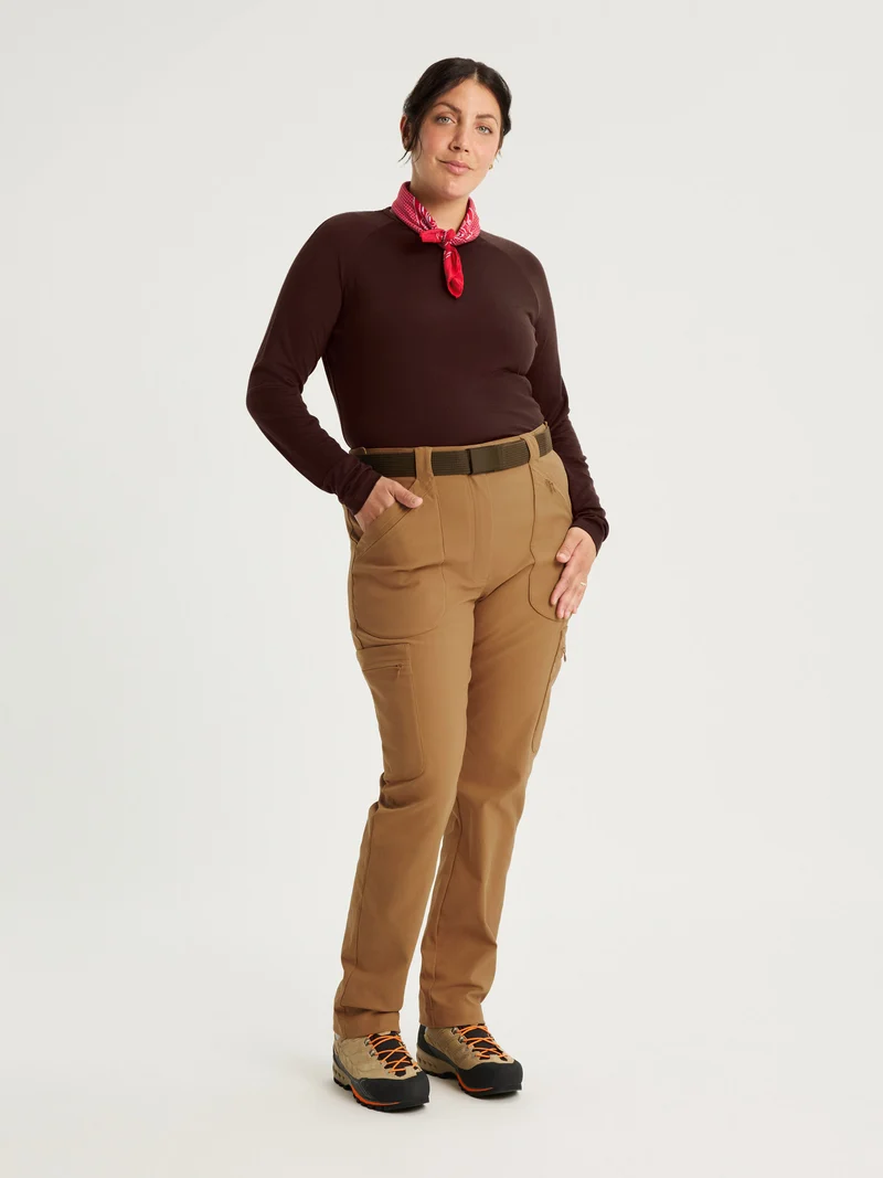 Amelia Hiking Pants Adjustable Waist Camel