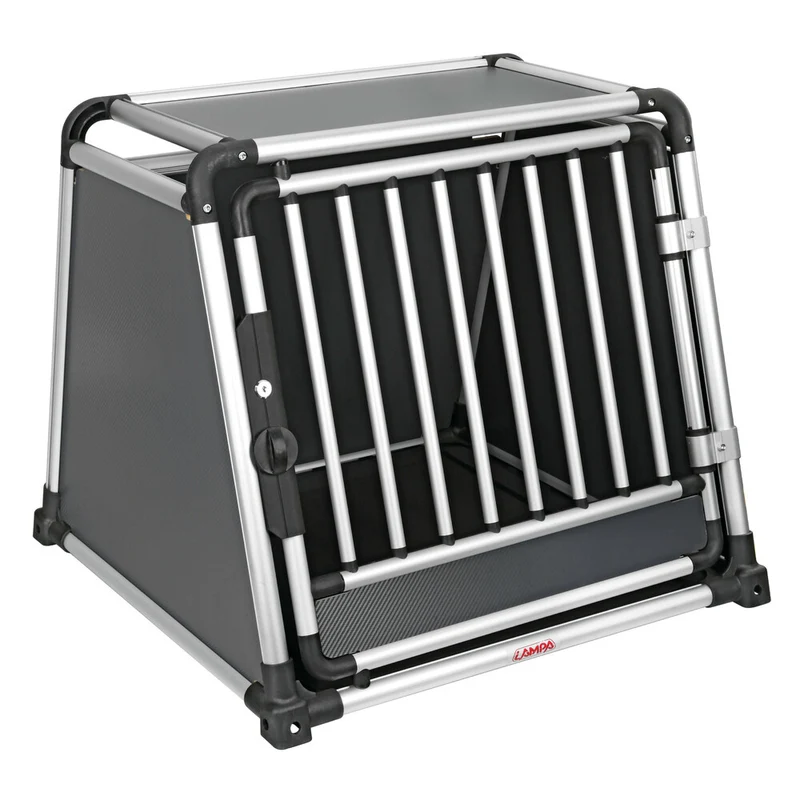 Premium hundbur i aluminium för personbil – Typ 5 – 75 × 75 × H 66 cm