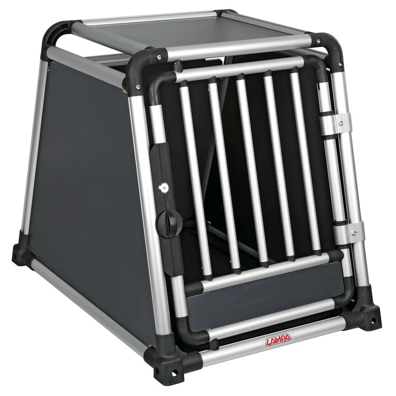 Premium hundbur i aluminium för personbil – Typ 4 – 55 × 75 × H 62 cm