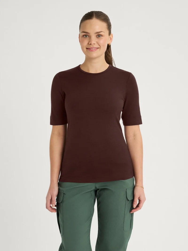 Ingrid Merino Short Sleeve Brown