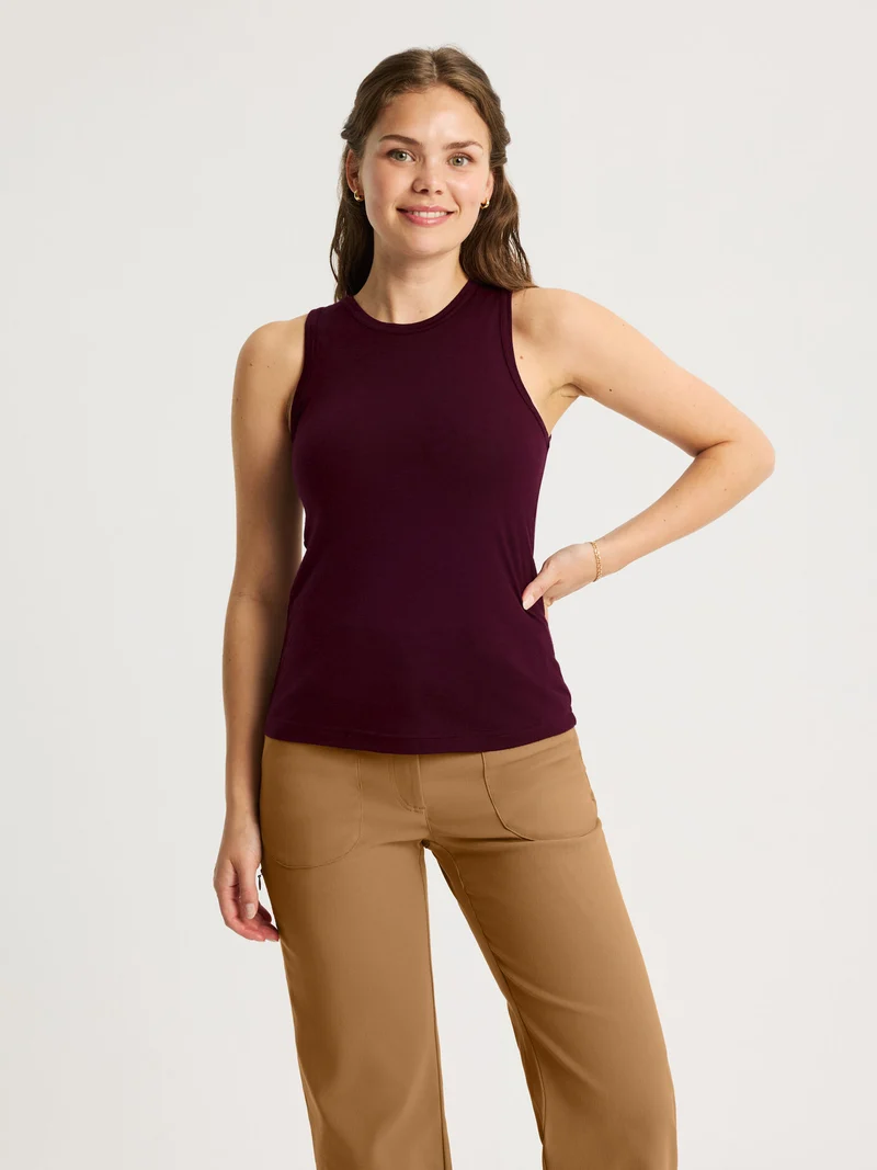 Ingrid Merino Singlet Burgundy