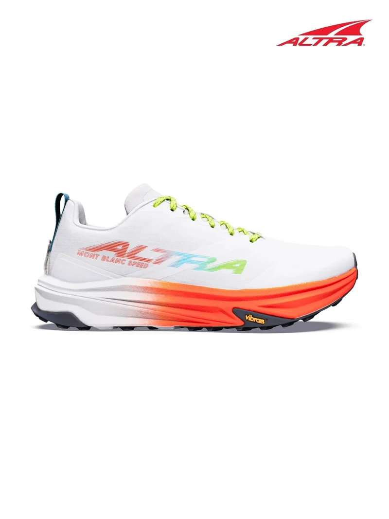 【Men】MONT BLANC SPEED M #WHITE/FRY CORAL/VPR BLU [AL0A85RZ73Z1M]｜ALTRA