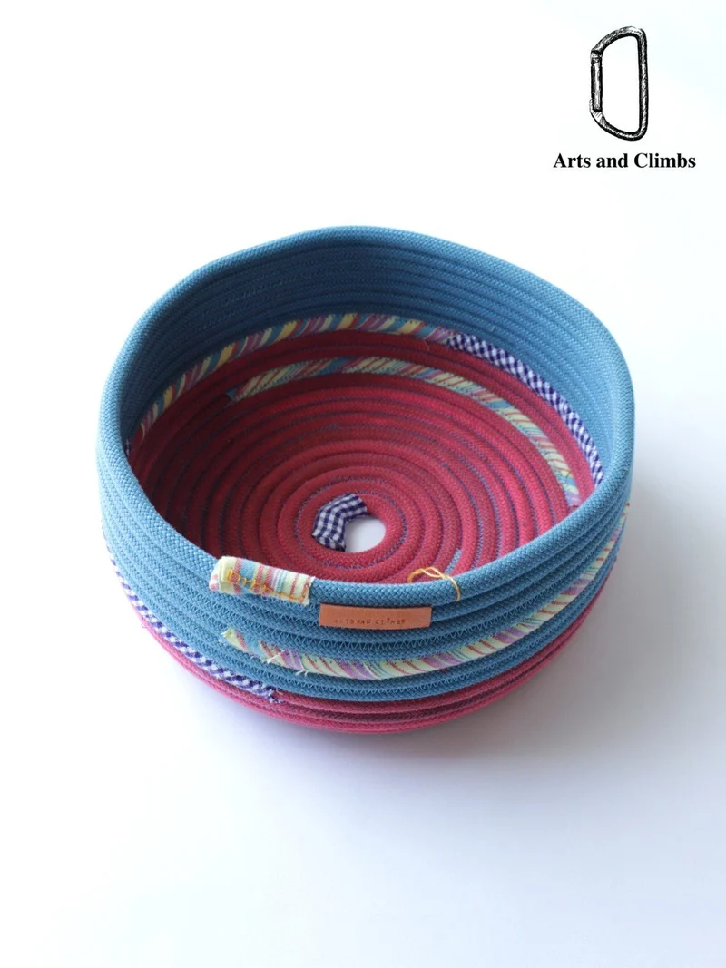 Rope basket (M) #Blue/Pink｜Arts and Climbs