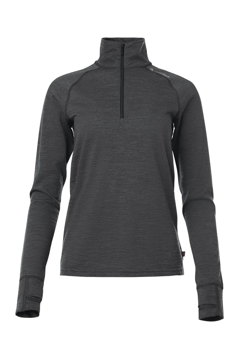 LightWool 180 Polo w/ zip W's (Dam) - långärmad underställströja i merinoull