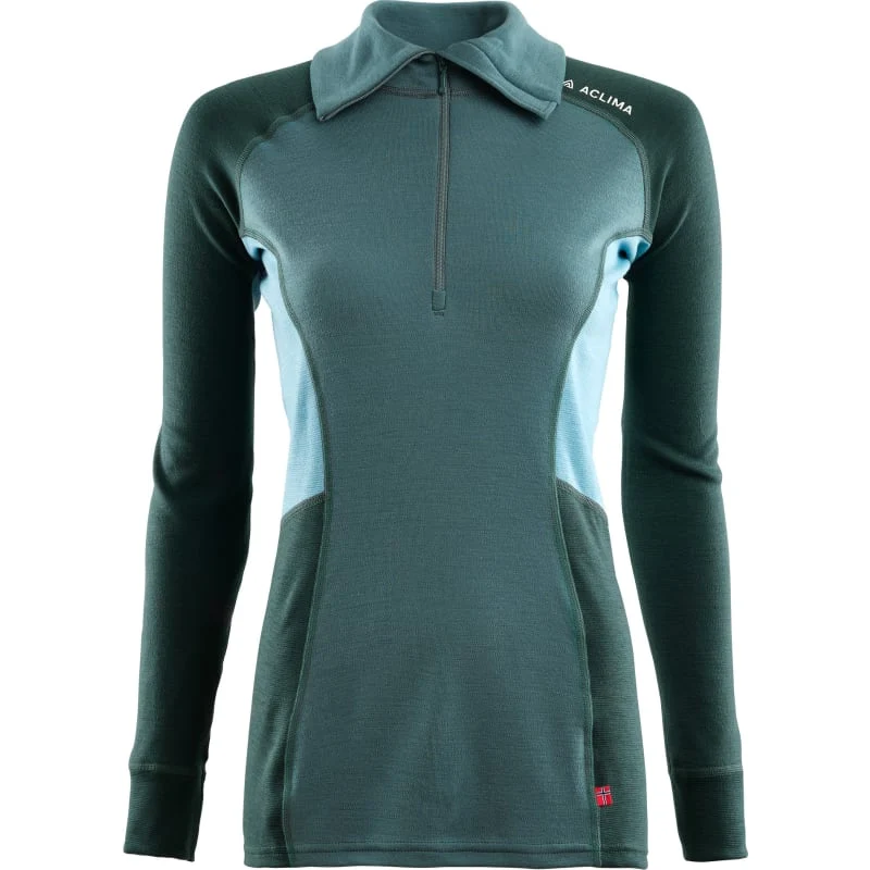 WarmWool Polo w/zip W's (Dam) - underställströja i merinoull