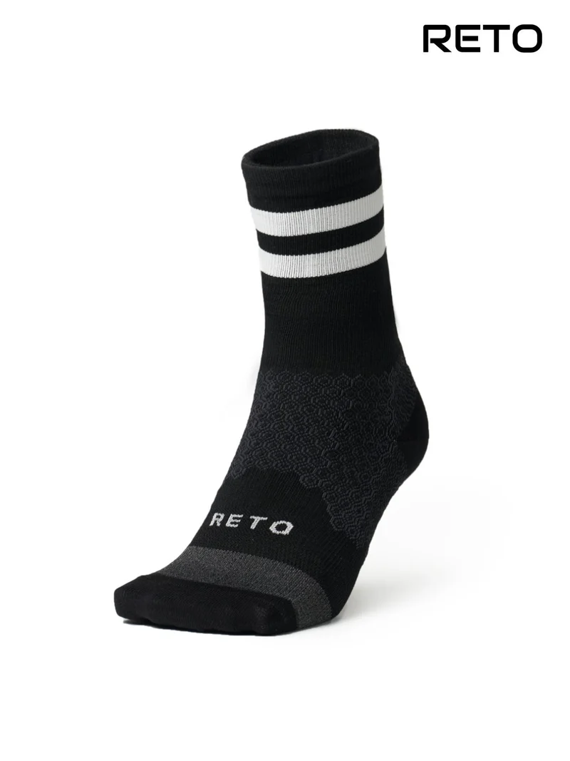 RUNNING SOCKS MIDDLE LENGTH ver.1.5 #ブラック｜RETO