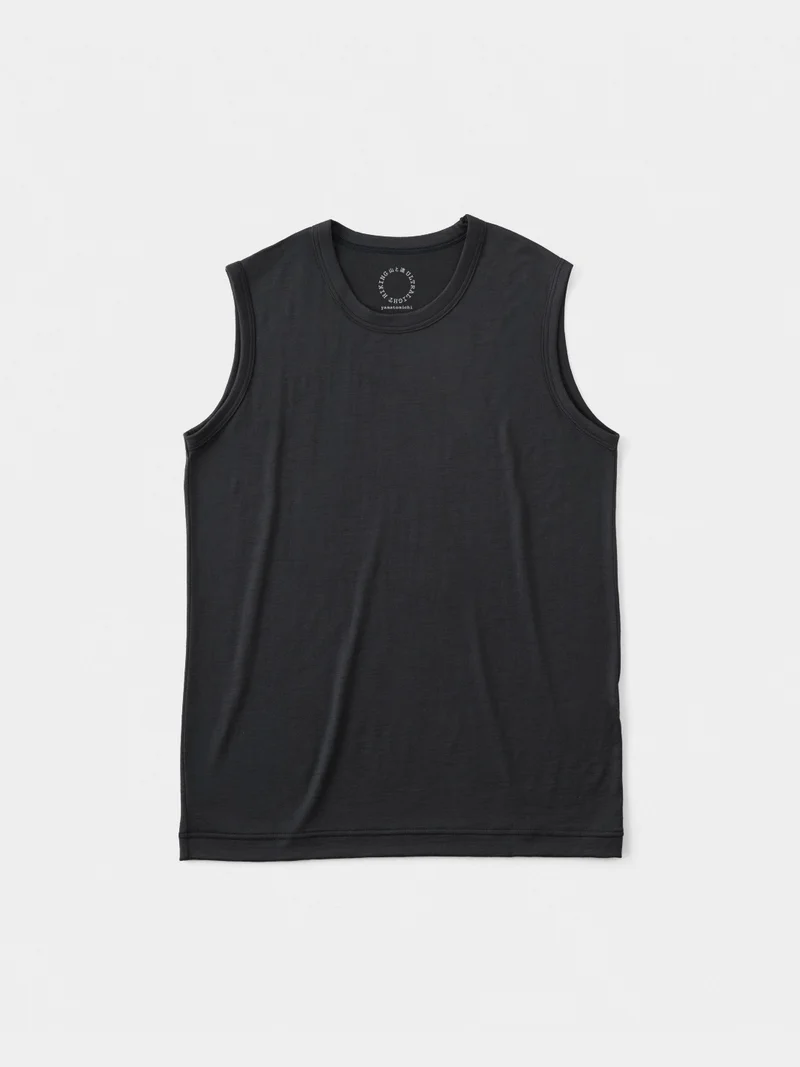 Women's 100% Light Merino Sleeveless #Charcoal｜山と道